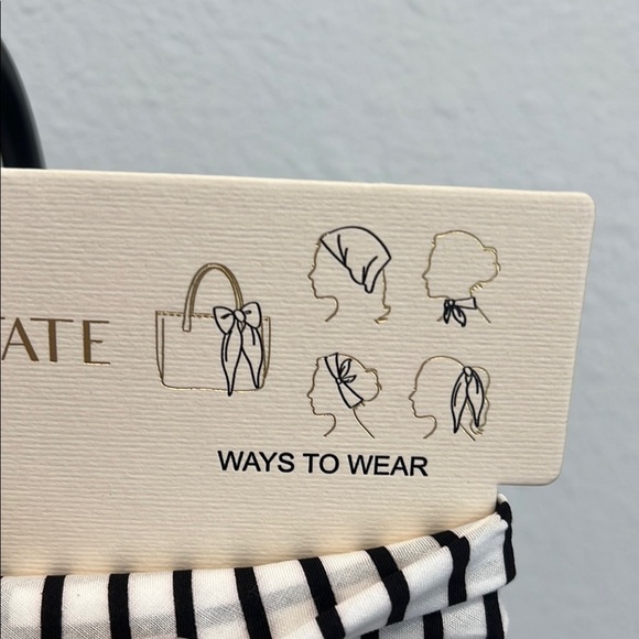 Striped Scarf | Black, White, & Tan 🤎 - Picture 2 of 5